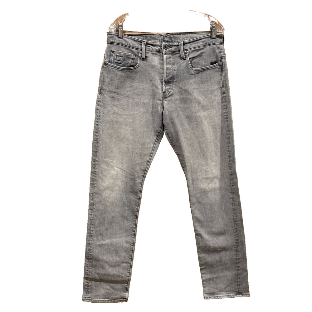 G Star Raw Jeans Mens Stean Tapered Leg Gray JNCO Style Stretch Size 32 x 31